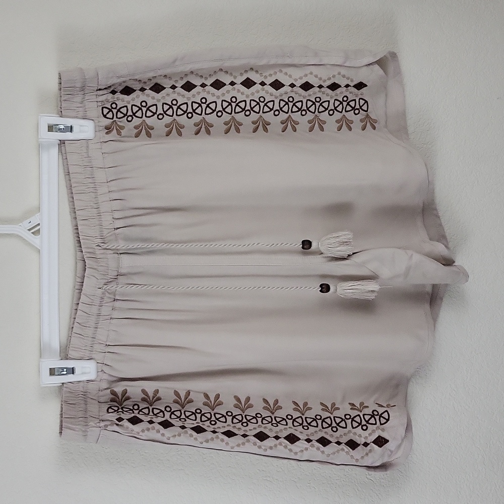 Soundstyle Embroidered Comfy Casual Pull On Shorts Size Large